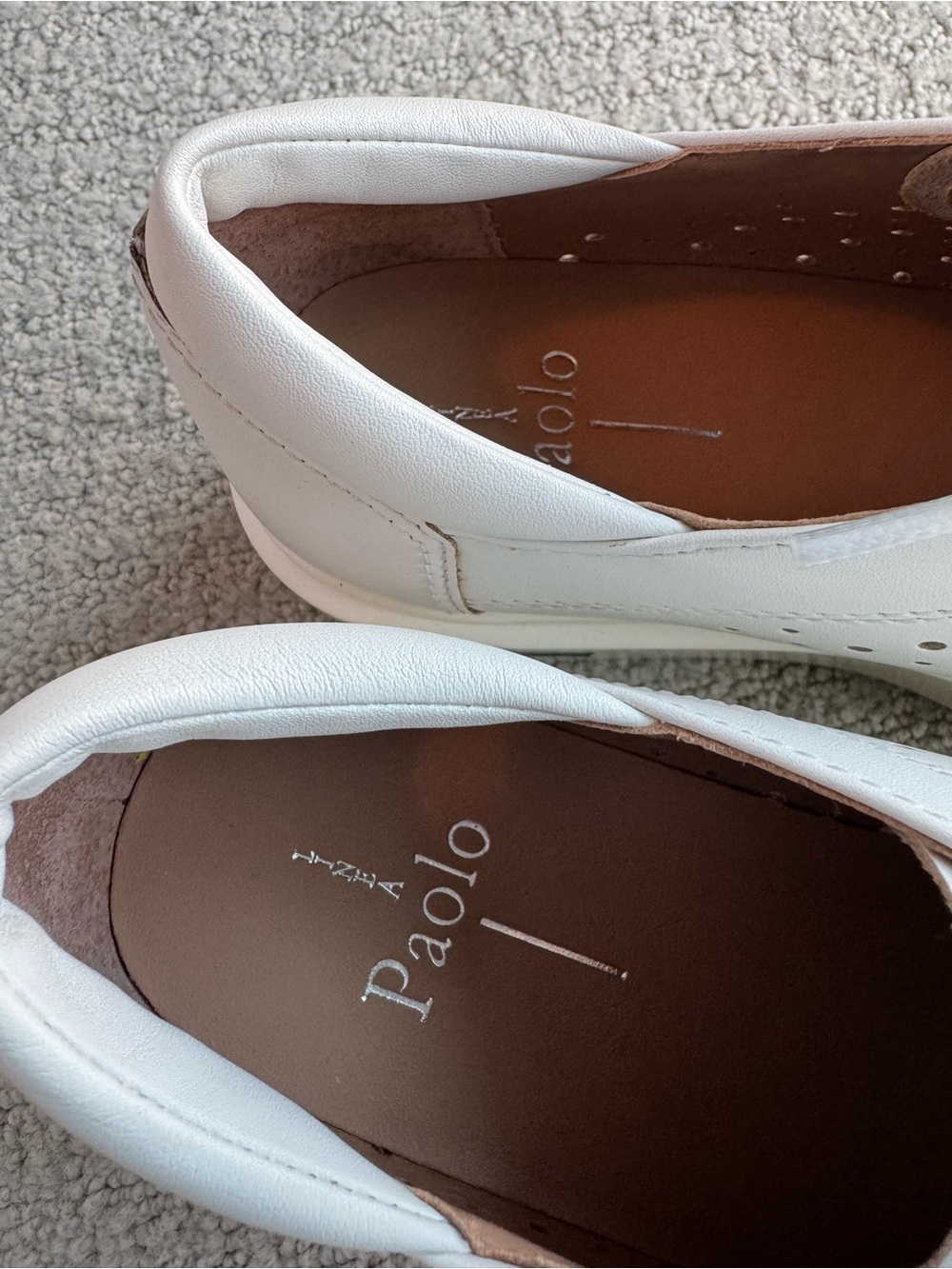 Linea Paolo Women’s White Platform Perforated Leather Sneaker - Picture 9 of 12